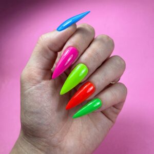 Jelly Gelly Gel Polish Toxic Pink - Image 2